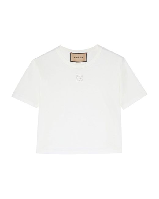 Gucci White Retro Square G T-shirt