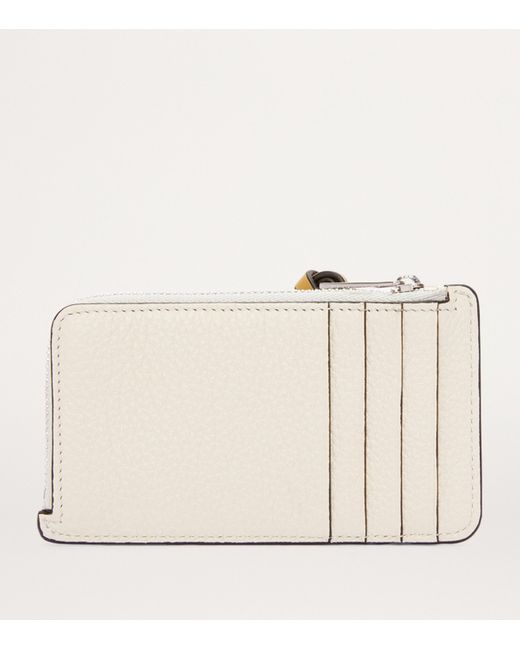 Loewe Brown Leather Zipped Card Holder