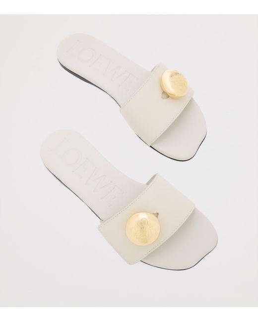 Loewe White Pebble Slides
