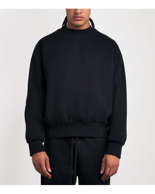 Fear Of God Black Cotton-Blend Back Logo Sweatshirt for men