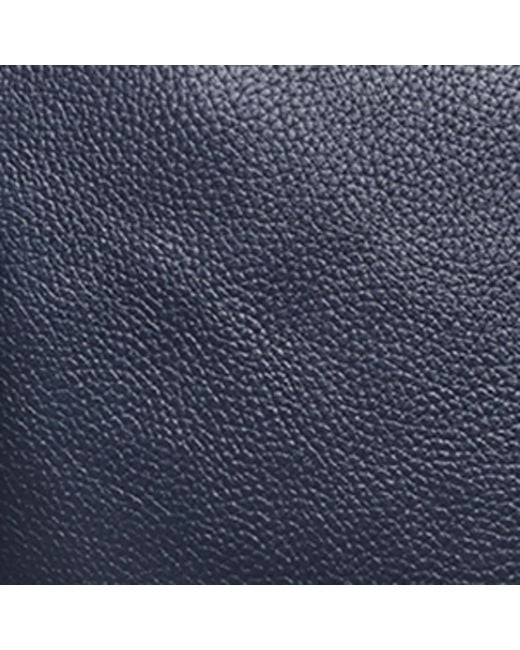 Aspinal Blue Leather Boston Holdall for men