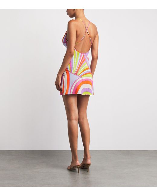 Emilio Pucci Red Jersey Iride Mini Dress