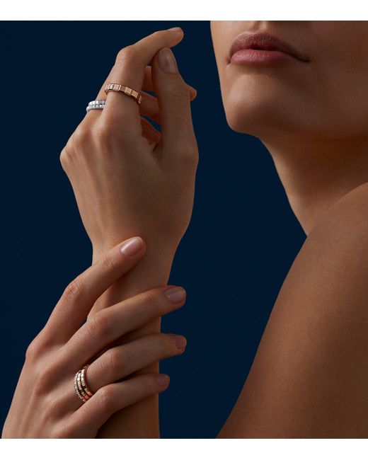 Chopard Metallic And Diamond Ice Cube Ring