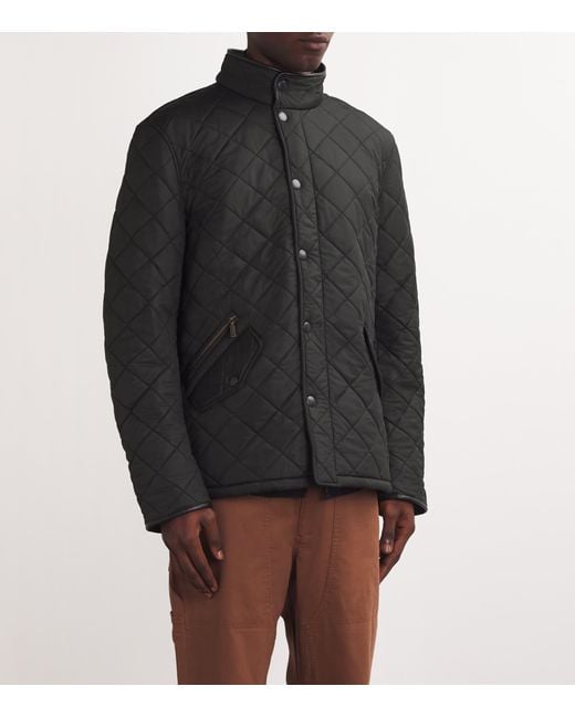 Barbour Black Powell Quilted Jacket for men