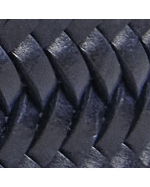 Emporio Armani Blue Leather Woven Belt for men