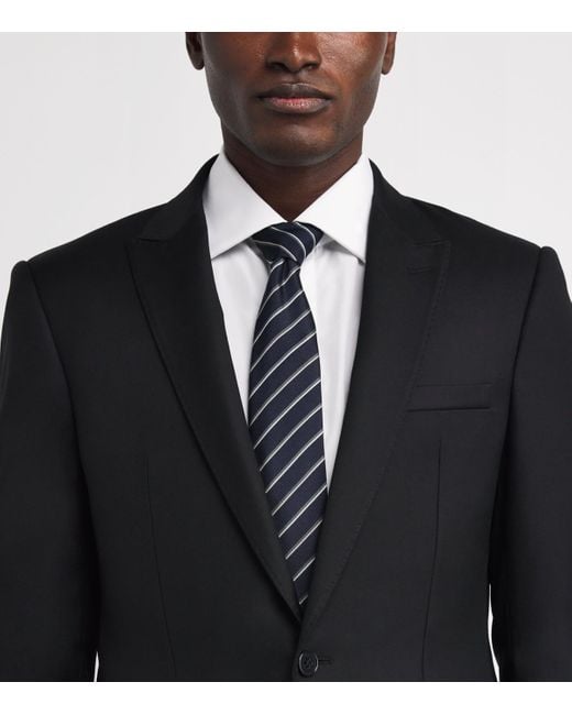 Emporio Armani Blue Silk Stripe Tie for men