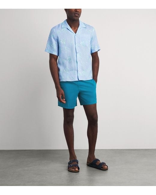 Vilebrequin Blue Turtle Embroidered Moorea Swim Shorts for men