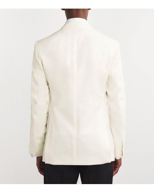 Tom Ford White Wool-Mohair Tuxedo Jacket for men
