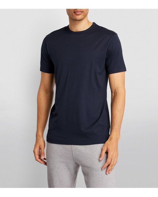 Sunspel Blue Supima Cotton Classic T-Shirt for men