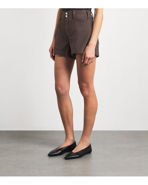 PAIGE Brown Cargo Olivia Shorts