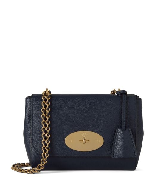 Mulberry Blue Leather Lily Shoulder Bag