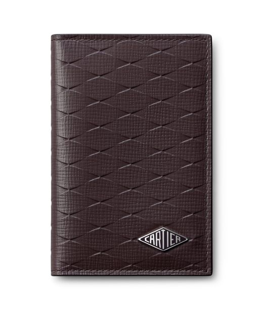 Cartier Purple Leather Losange Card Holder for men