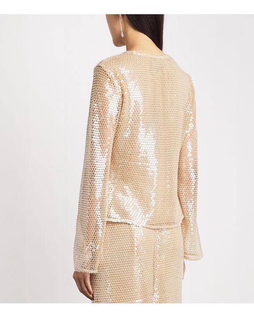 Toccin Natural Sequinned Zuri Blouse