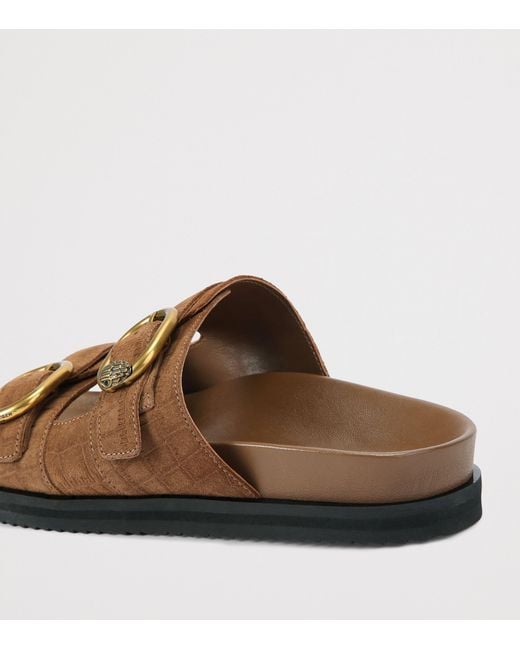 Kurt Geiger Brown Suede Bancroft Sandals for men