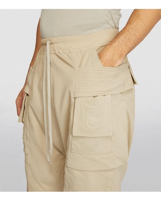 Rick Owens Natural Cargo Shorts for men