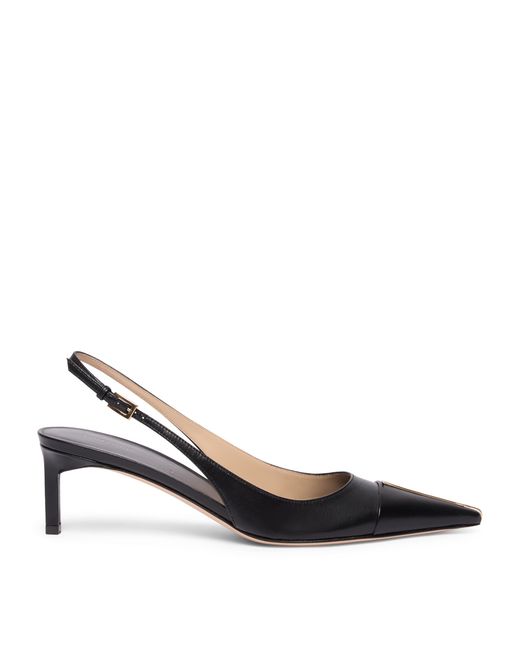 Tom Ford Black Goat Leather T Slingback Pumps