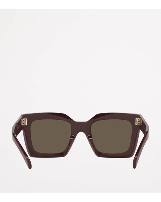 Céline Brown Rectangular 3 Dots Sunglasses