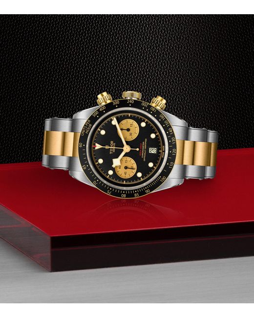 Tudor Metallic Black Bay Chrono Stainless Steel And Yellow Gold Watch 41mm for men