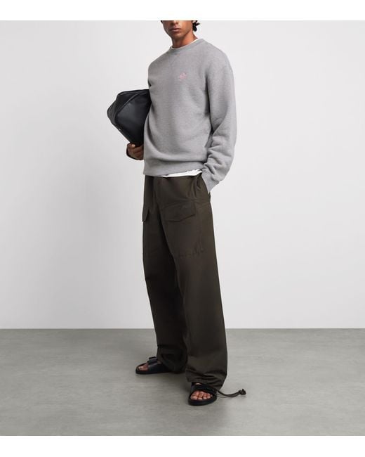J.W. Anderson Gray Cotton Ribbon Anchor Sweatshirt for men