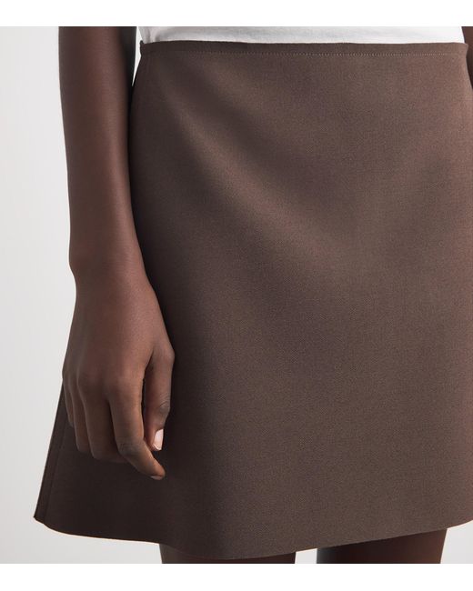 Birrot Brown Lay 3 A-Line Mini Skirt