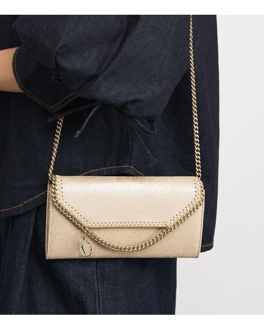Stella McCartney Natural Faux Leather Falabella Chain Wallet