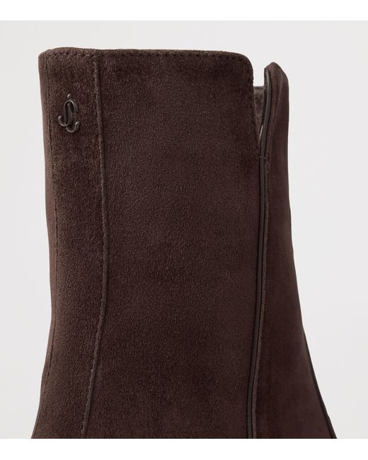 Jimmy Choo Brown Eliot 45 Suede Ankle Boots