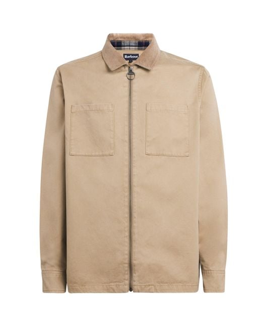 Barbour Natural Cotton Twill Lenker Overshirt for men