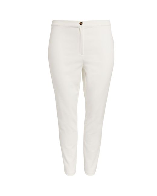 Marina Rinaldi White Slim Tailored Trousers
