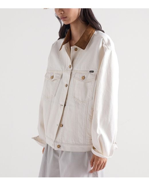 Prada White Blouson Denim Jacket