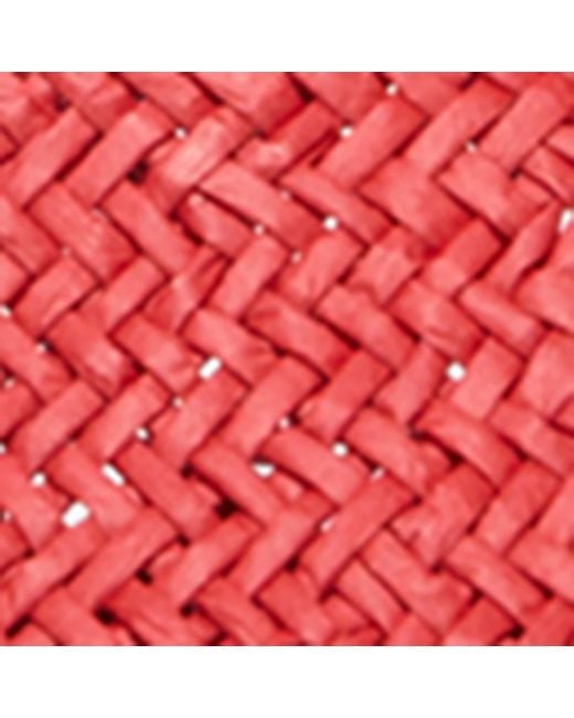 Max Mara Red Woven Bucket Hat