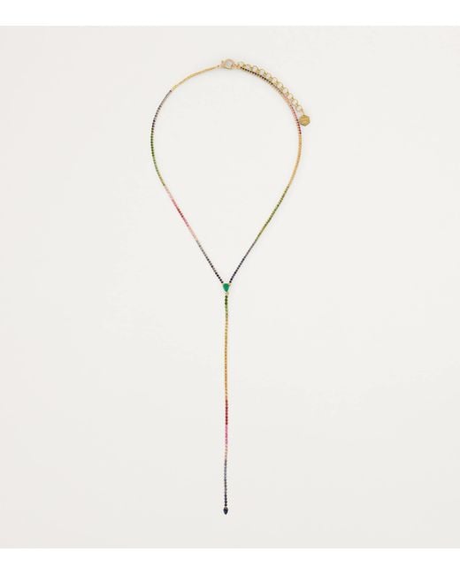 SHAY Metallic Diamond And Mixed Gemstone Threads Necklace