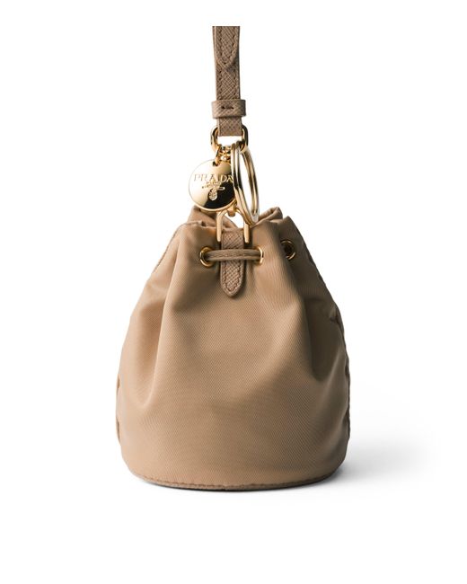 Prada Metallic Mini Re-Edition 1978 Drawstring Pouch