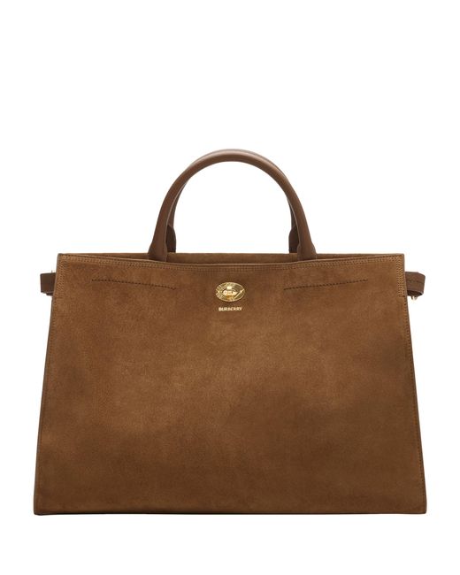 Burberry Brown Medium Suede Cotswolds Tote Bag