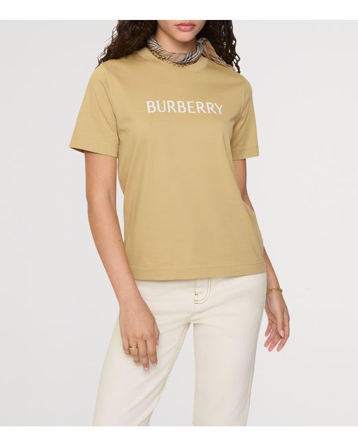 Burberry Natural Cotton Logo T-Shirt