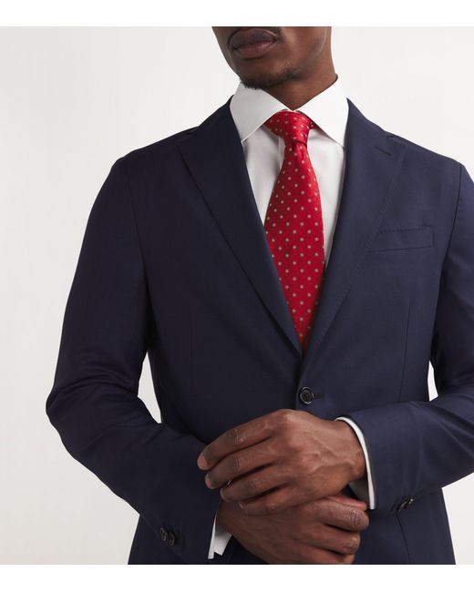 Eton of Sweden Red Silk Mini Circles Tie for men