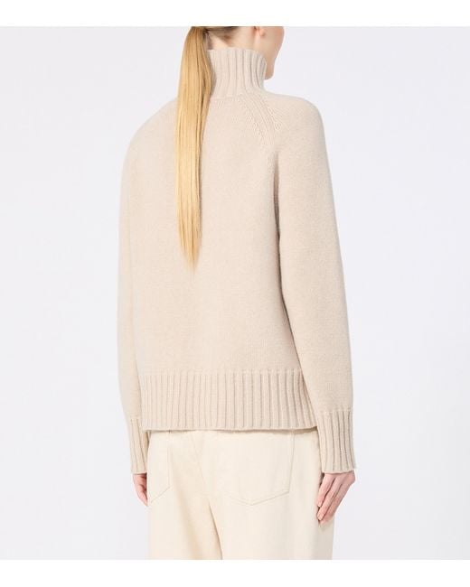 Max Mara White Wool-Cashmere Sweater