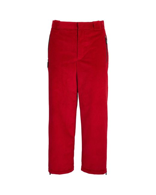 Giorgio Armani Red Velvet Corduroy Neve Trousers for men