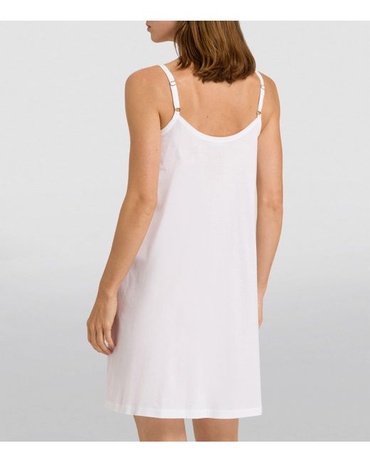 Hanro White Cotton Juliet Chemise