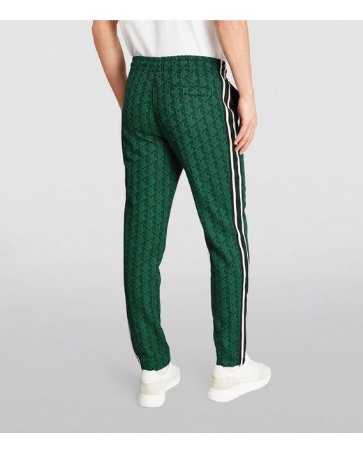 Lacoste Green Monogram-jacquard Sweatpants for men