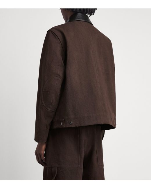 SAGE NATION Brown Canvas Painter Jacket for men