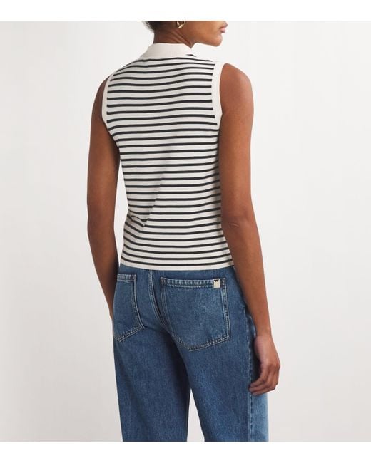 Weekend by Maxmara Blue Striped Sleeveless Top