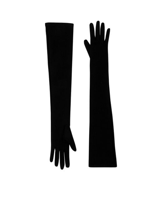 Dolce & Gabbana Black Elbow-length Gloves