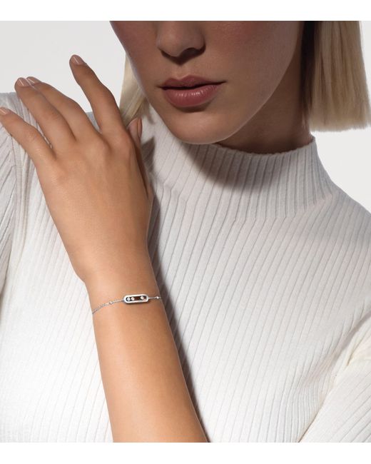 Messika White Baby Move Classique And Diamond Bracelet