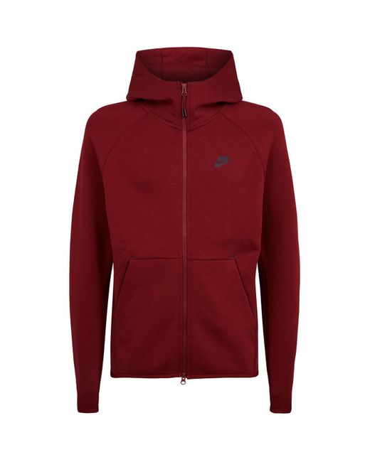 Nike Red Tech Fleece Full-zip Hoodie for men