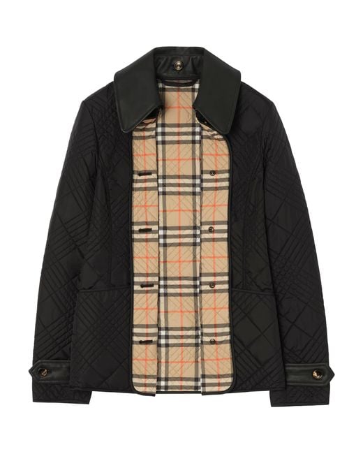 Burberry Black Quilted Field Jacket
