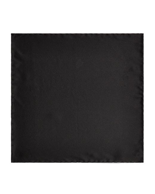 Brioni Black Silk Pocket Square for men