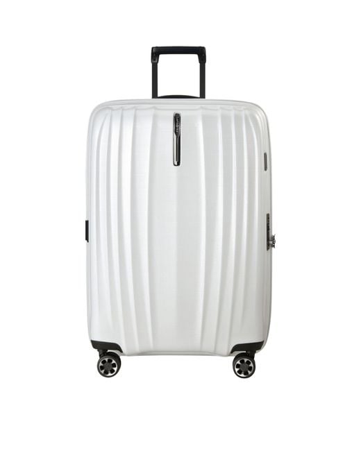 Samsonite White Nexis Expandable Spinner Suitcase