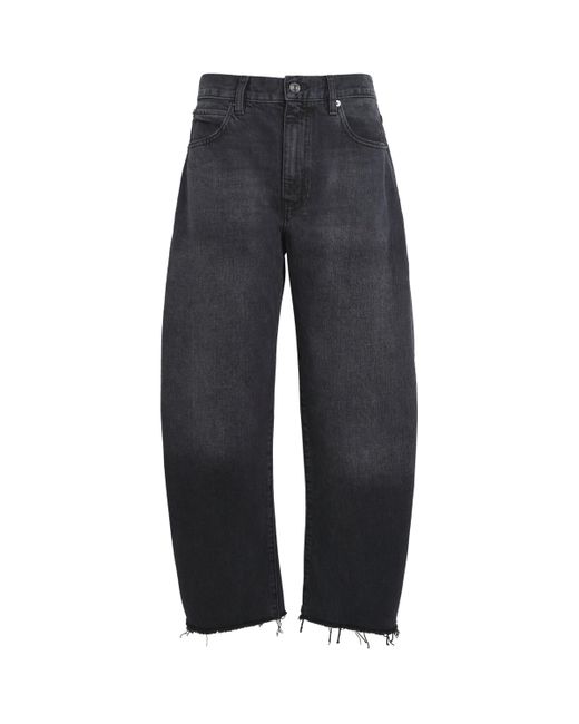 FRAME Blue The Bubble Crop Jeans