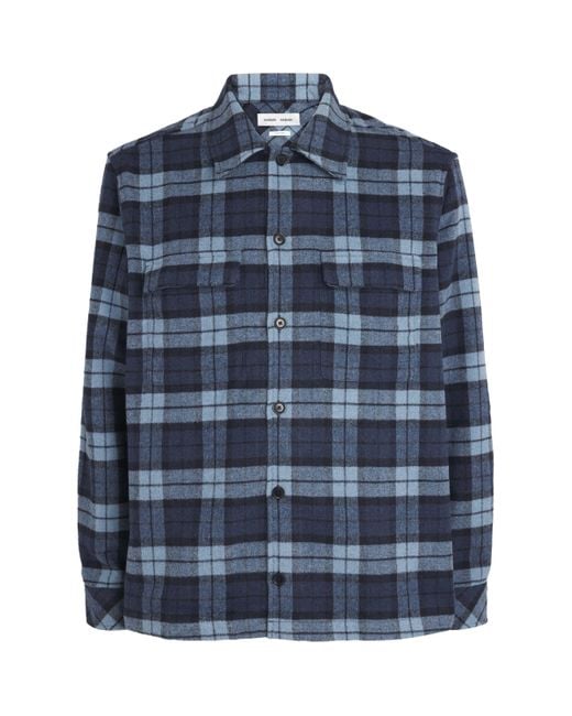 Samsøe & Samsøe Blue Check Overshirt for men