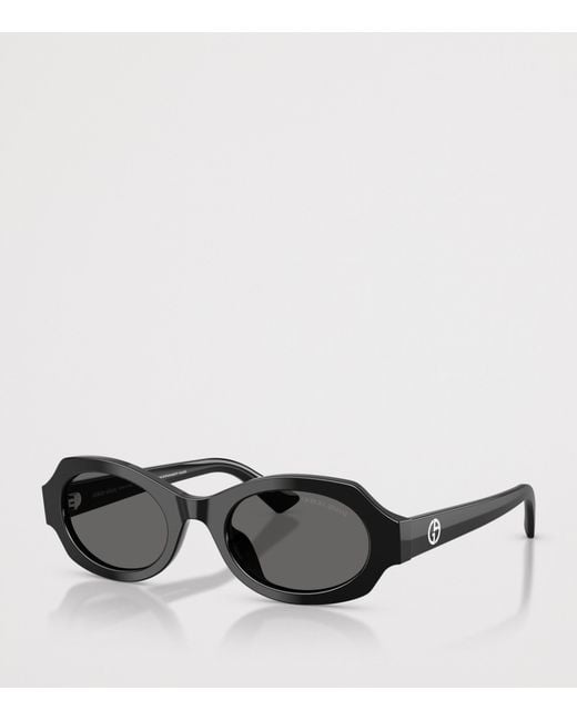 Giorgio Armani Black Oval Sunglasses